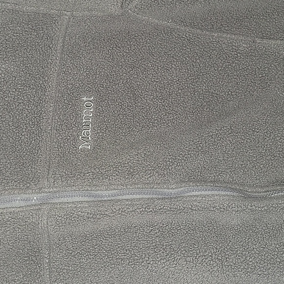 Marmot Fleece Jacket Full‎ Zip Warm Soft Gray Outdoor Coat L - Picture 2 of 8